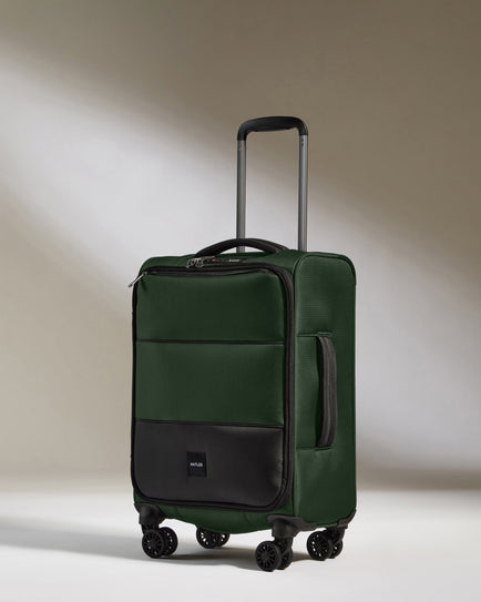 Antler Luggage - Lightest Cabin Suitcase in Antler Green - Soft Stripe - Soft Suitcase Lightest Cabin Suitcase in Antler Green - Soft Stripe | Soft Suitcase | Cabin Bag