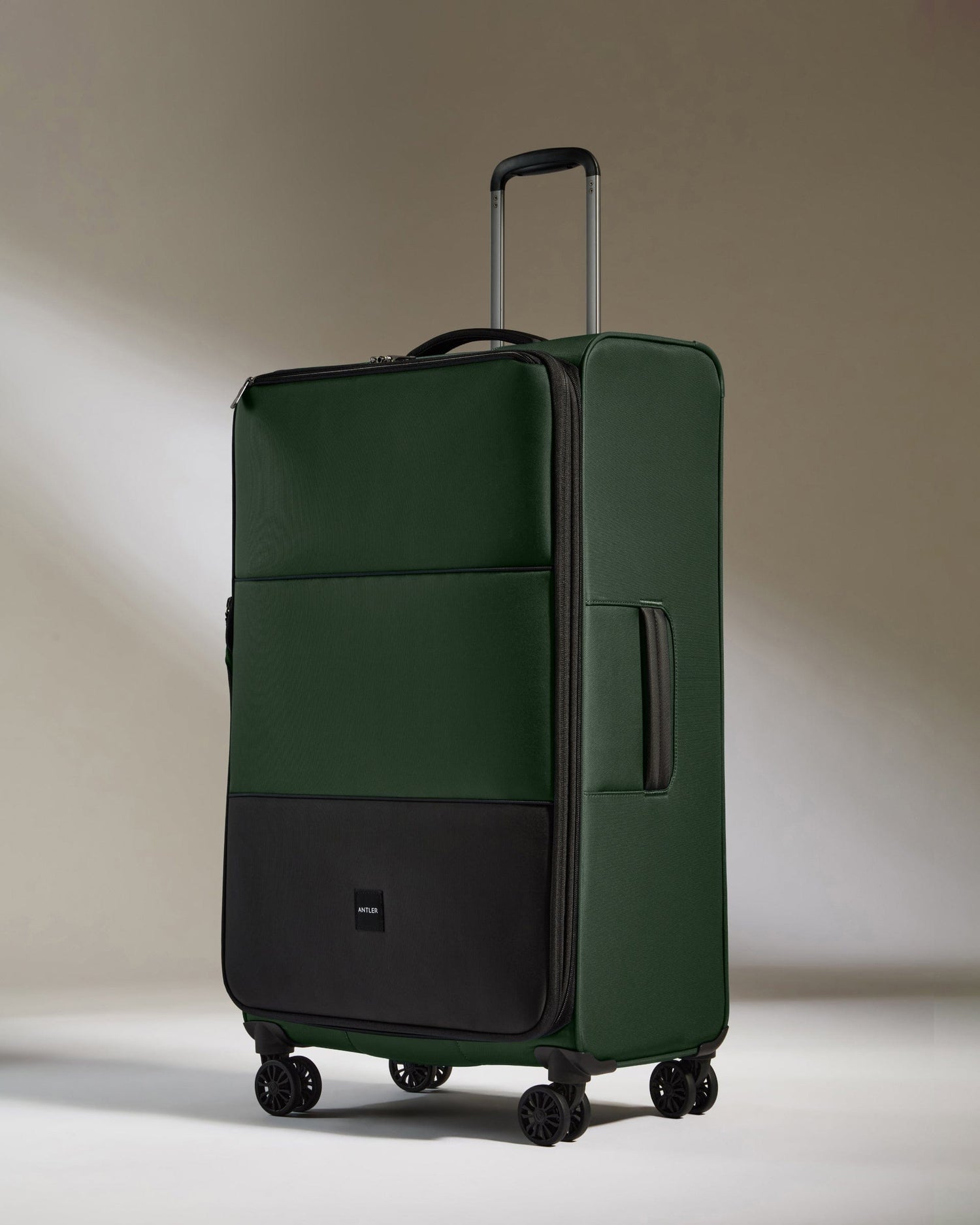 Antler Luggage - Soft Stripe Large in Antler Green - Soft Suitcase Soft Stripe Large in Green | Soft Suitcase