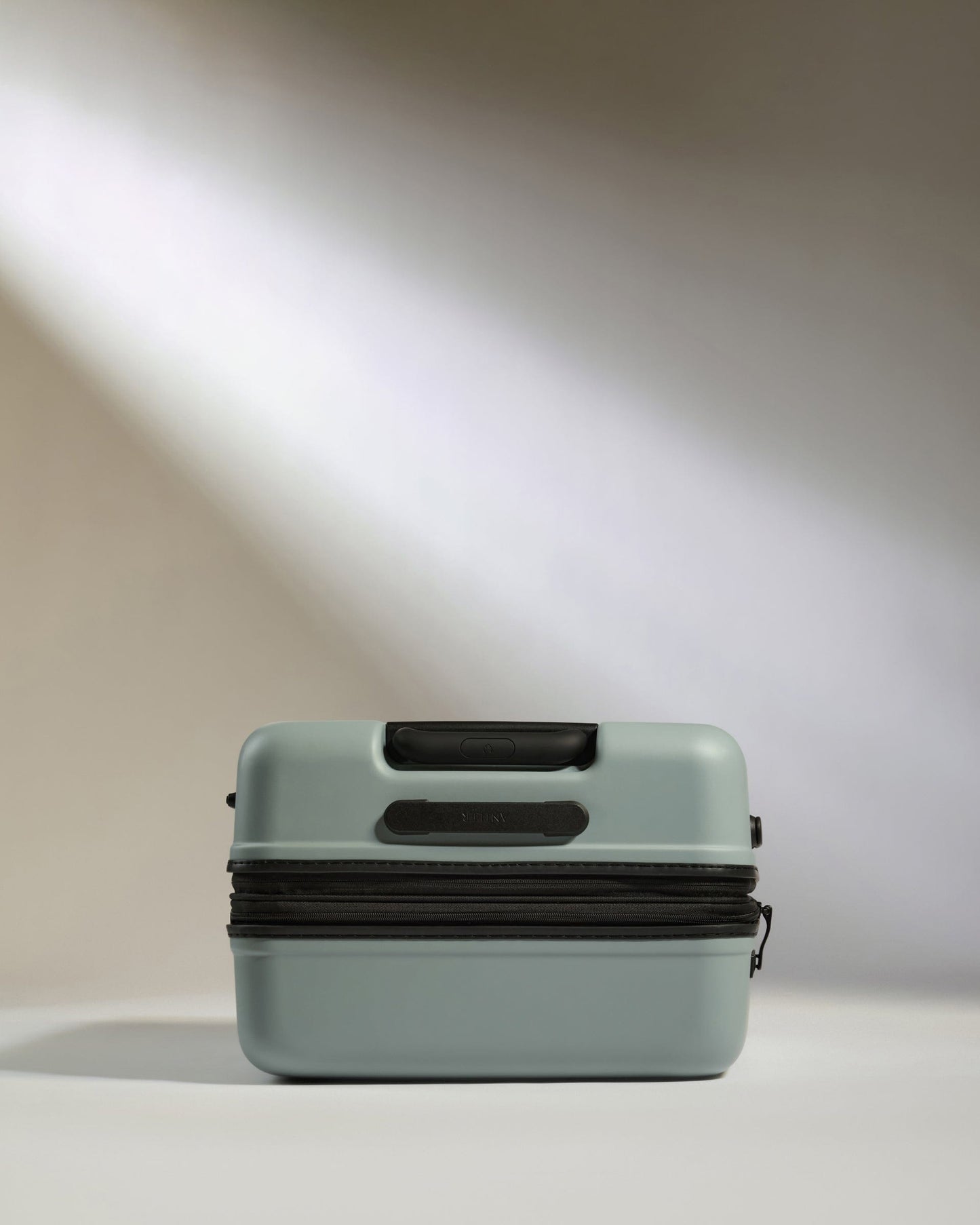 Antler Luggage -  Icon Stripe Medium in Mist Blue - Hard Suitcase Icon Stripe Medium Suitcase in Blue | Lightweight & Hard Shell Suitcase